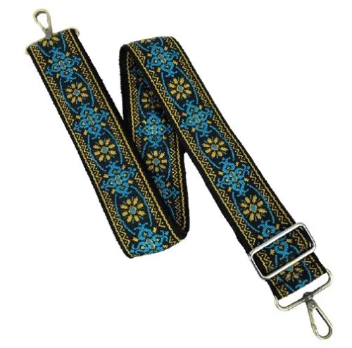XTR Banjo Strap. Blue and gold.