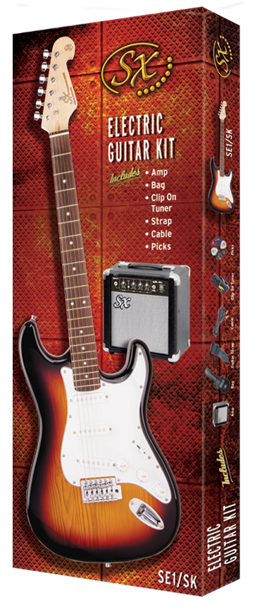 SX SE1SKEB ELECTRIC GUITAR KIT ELECTRIC BLUE