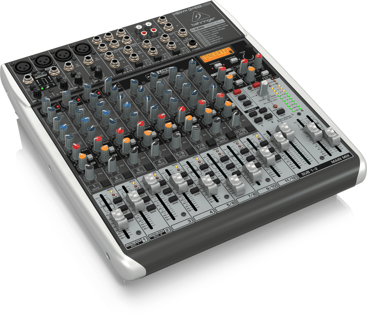 Behringer Xenyx QX1622USB Premium 16-Input, 2/2-Bus Mixer with KLARK TEKNIK Multi-FX Processor & USB/Audio Interface
