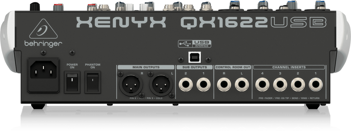 Behringer Xenyx QX1622USB Premium 16-Input, 2/2-Bus Mixer with KLARK TEKNIK Multi-FX Processor & USB/Audio Interface