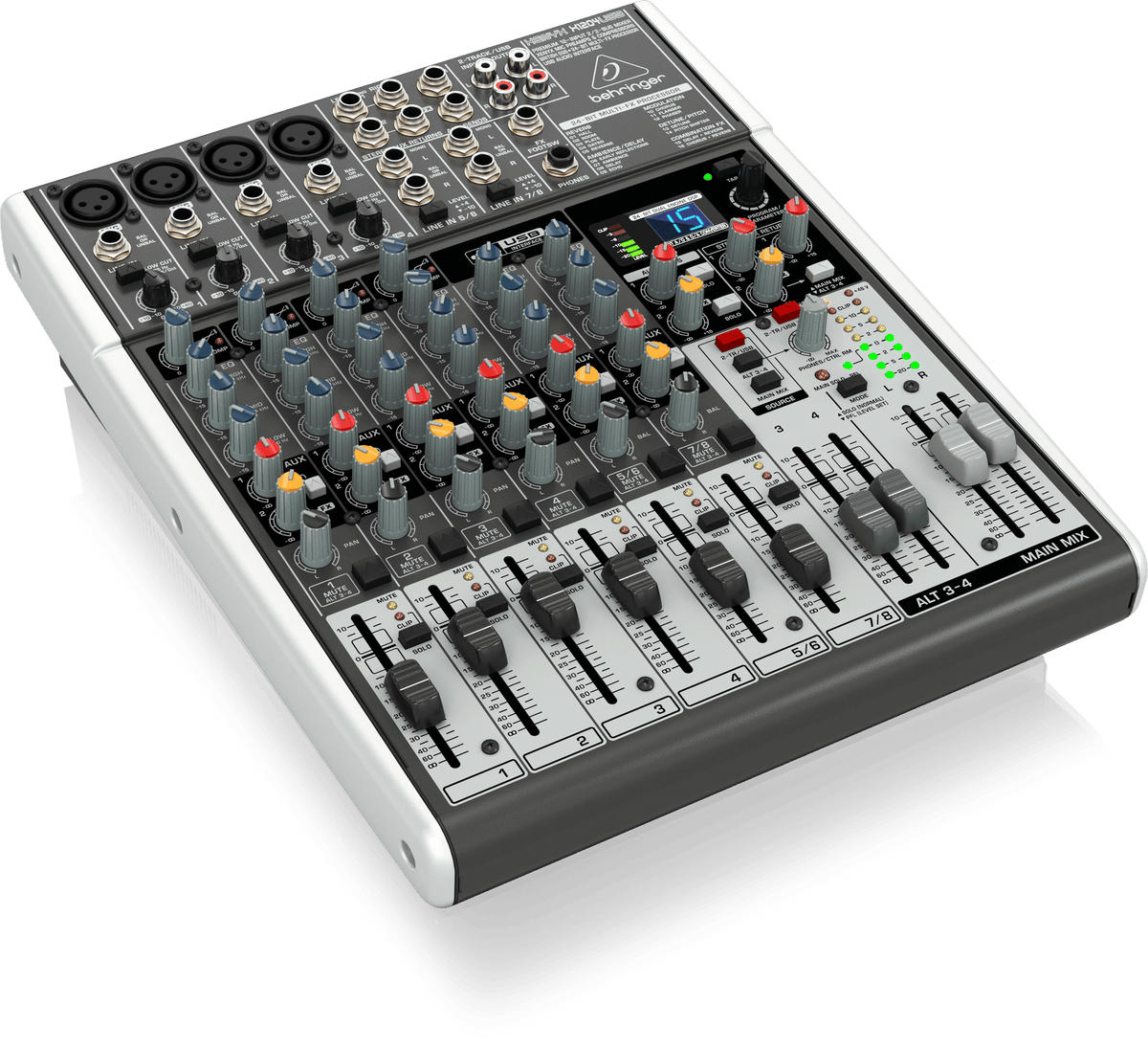 Behringer Xenyx X1204USB Premium 12-Input, 2/2-Bus Mixer with 24-Bit Multi-FX Processor & USB/Audio Interface